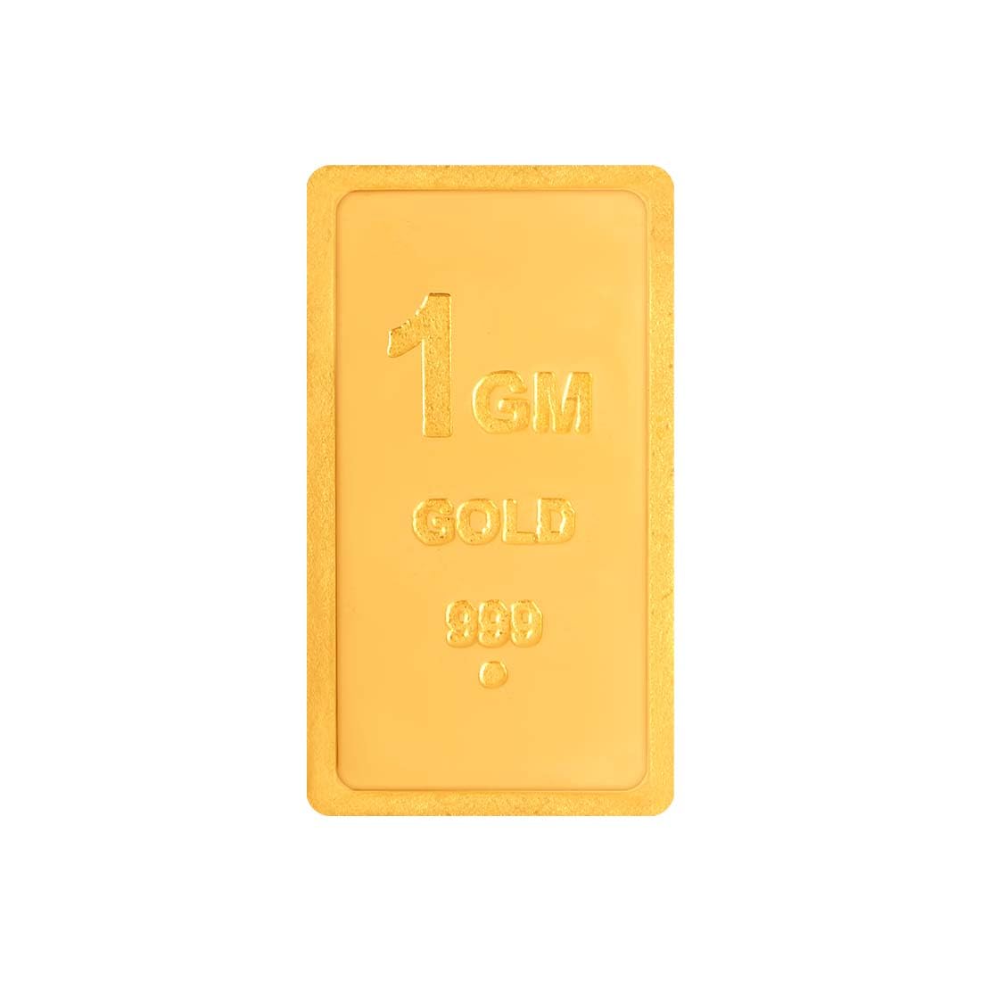 P.C Chandra Jewellers 24KT 999 Yellow Gold Bar - 1 Gram