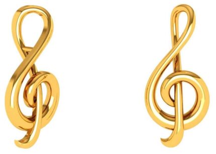 P.C. Chandra Jewellers 14KT(585) Music Gold Pendant - 0.34 Grams