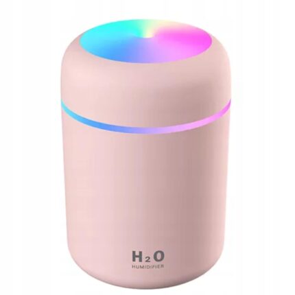 SELLER ZONE Humidifiers with Colorful Light for Room, Bedroom, Office, Car (Pink)300ml milliliter