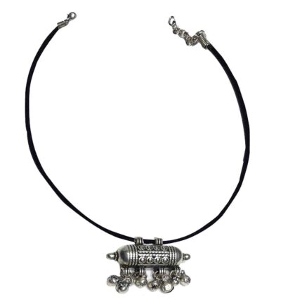 GURJARI JEWELLERS Oxidised Black Thread + Mandadu Necklace for Girls & Women