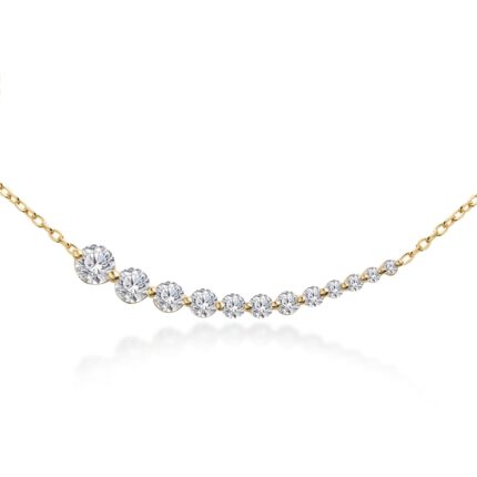 MINUTIAE Pendant Necklace With Round Cut Solitaire Austrian Cubic Zirconia Diamond For Women And Girls With Extendable Chain Fashion Jewelry