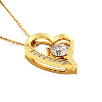 FABUNORA Special Sorry Gift for Girlfriend/Wife- Pure Silver Necklace Gift Set With Certificate of Authenticity and 925 Stamp (Yellow Gold Finish)