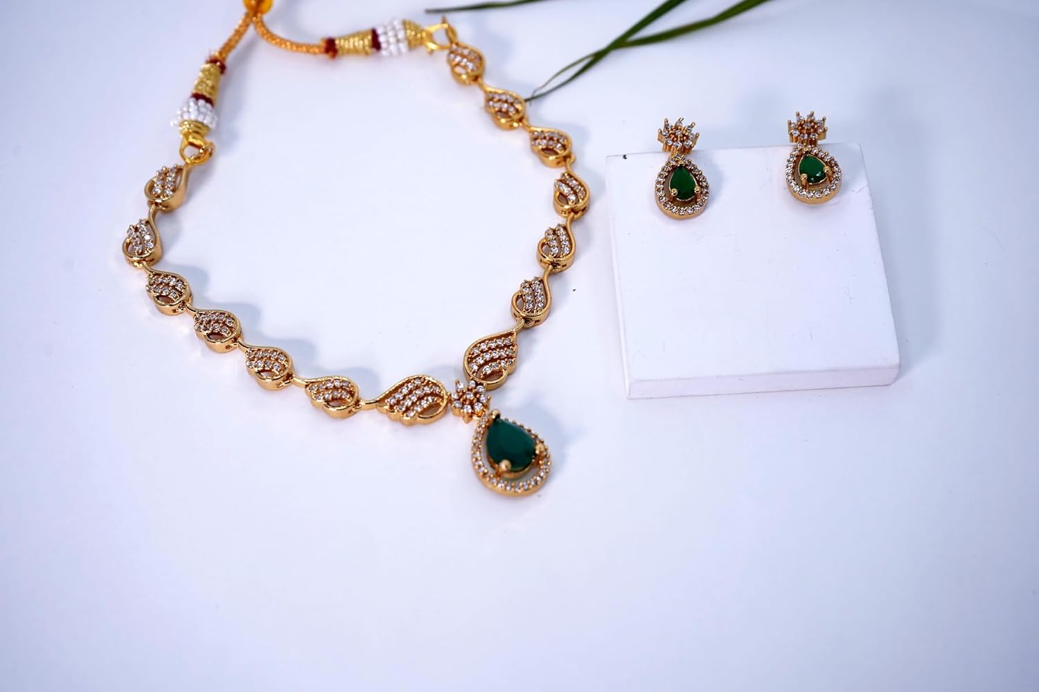 CHAANDI RIVAAZ Beautiful CZ Necklace Set/Jewellery Set for Women/Birthday Gift for Girls & Women