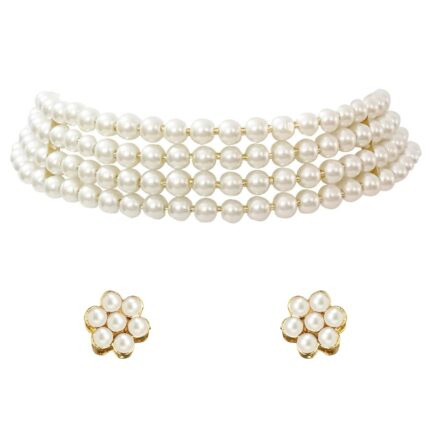 Peora Faux Pearl Necklace & Jewelry Set Gift for Women