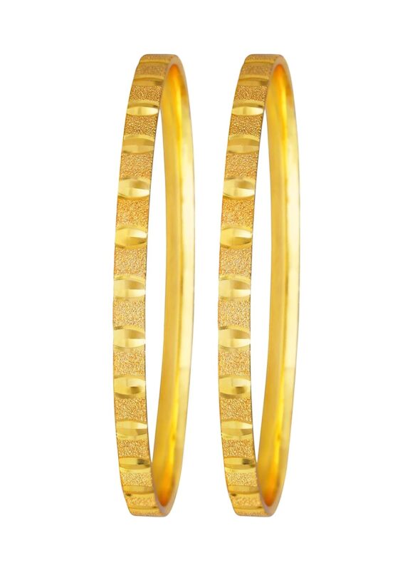 JFL - Jewellery for Less Traditional 1 Gram Gold Plated Designer Bangle for women(set of 2)