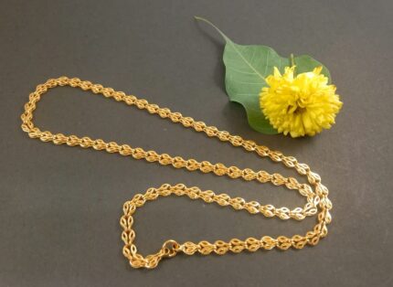 CUTE GOLD 1 Gram Micro Gold Plated & Copper Traditional Designer Fashion Jewellery Chain for Women