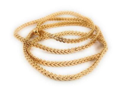 CUTE GOLD 1 Gram Micro Gold Plated & Copper Traditional Designer Fashion Jewellery Chain for Women