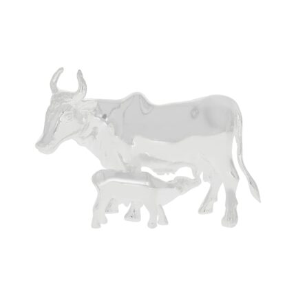 WHP Jewellers Pure Silver Cow Idol/Murti for Pooja, Religious Purpose-D22036943