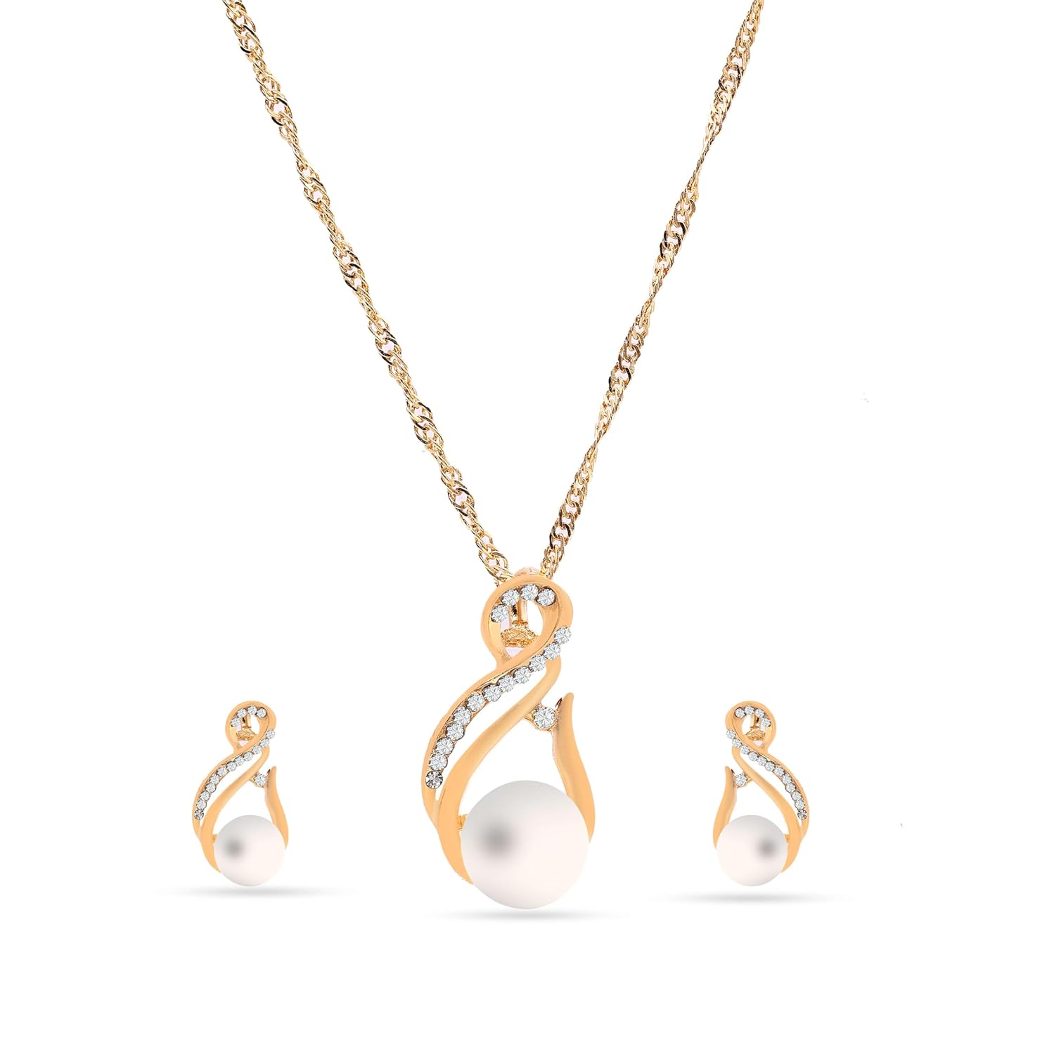 The Ele Touch earrings for women - Pendant necklace for women - Necklace for Girls - Jewellery for Women, chains for women stylish, necklace set for women stylish