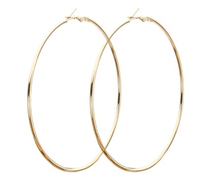 SKN Jewellery Gold Plated Alloy Hoop Earrings for Women & Girls (SKN-4092)