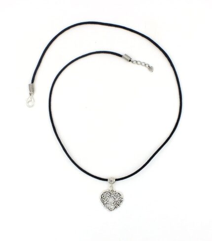 GURJARI JEWELLERS Cootan Cord with Oxidised Pendant for girls and Boys and women (Heart)