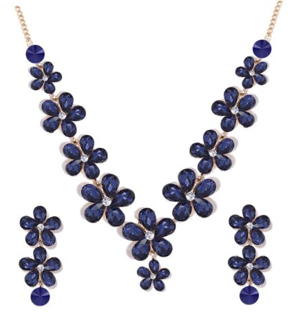 YouBella Jewellery Sets for Women Crystal Choker Necklace Jewellery set with Earrings For Girls/Women