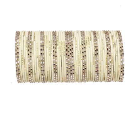 T4 Jewels Matte Finish Beautiful & Elegant Gold Designer Fashion Jewellery Metal Bangles Set For Women & Girls