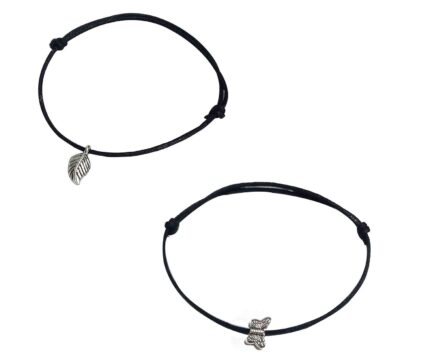 GURJARI JEWELLERS Adjustable Black Thread Anklet with Oxidised Hanging for Girls