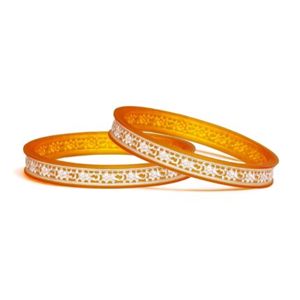Milan Jewellers 99.5% Pure Silver Multicolour Latest Bangles Set of 2 Bangles Gangaur Special