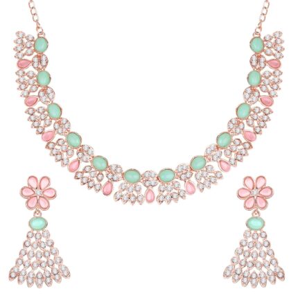 Atasi International Women's Necklace Set | Jewellery Set With Earrings