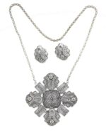 GURJARI JEWELLERS German Oxidized Silver Base Metal Jewellery Stylish Antique Afghani Long Pendent Chain Necklace for Women and girls12 inch long