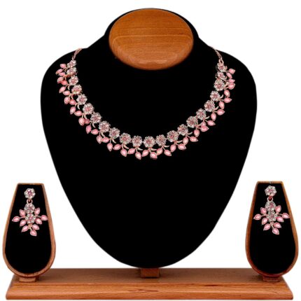 Brado Jewellery Choker Necklace Set With 1 Pair Of Earring for women and girls