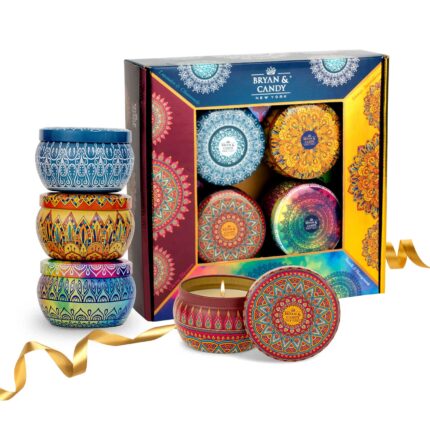 Bryan & Candy Scented Candles | Gift Set for Women & Men,Cherry Blossom,Vintage Sandalwood,Neroli & Honeycomb,Lavender & Chamomile Aromatherapy Candles