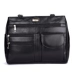 K London Ladies Leather Handbag in Soft Leather - Womens Designer Shoulder Hand Bag – Medium Practical Size