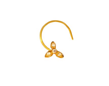 jj jewellers 18k (750) gold nose rings with stone