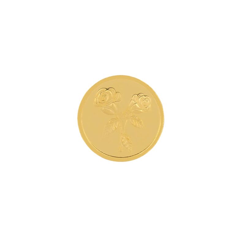 PC Jeweller 2 gm 22k (916) Yellow Gold Rose Coin