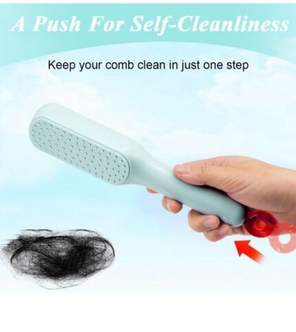 ETSAP Self-Cleaning Anti-Static Massage Comb, One-Pull Clean Massage Comb, Easy Clean Hair Brush, Scalable Rotate Lifting Self Cleaning Hairbrush Hair Styling Tools For Women (Pack Of 1)
