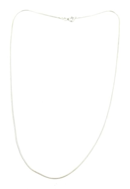 VRINDAM JEWELLERS 925 Sterling Silver Exclusively Designed Plain Snake Chain For Unisex| Comfortable |18 inches Length| Weight Approx 2.18 GM