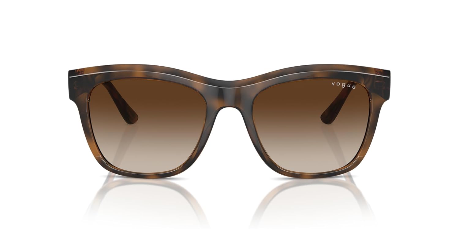 Vogue Eyewear VO5557S Sunglasses, Top Dark Havana/Light Brown/Brown Gradient, 54 mm, Brown, 54 mm