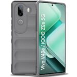 amazon basics Liquid Silicon Back Cover Case for Vivo V40e / iQOO Z9s 5G | Shockproof Military Grade Protection | Micro-Fibre Cloth On Inner Side | Built-in Anti-Slip Grip Back Cover Case (TPU, Grey)