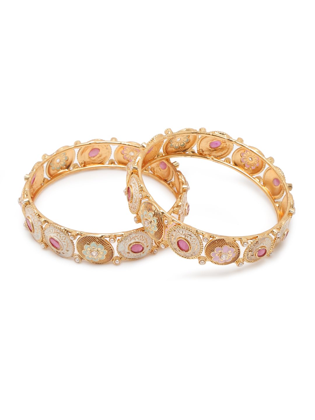 YouBella Jewellery for women Traditional Gold Plated Jewelry Bracelet Bangles for Women and Girls