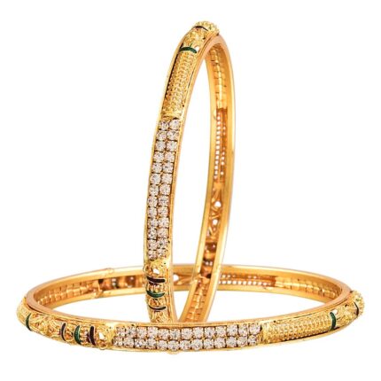 ZENEME Trendy Gold Plated Designer Bangles Jewellery for Women & Girls