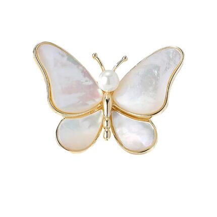 SYGA Mother-Of-Pearl Butterfly Brooches, Fashionable Clothing Accessories Pins for Women