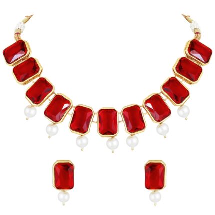 Peora Traditional Crystal Necklace & Jewelry Set Gift for Women
