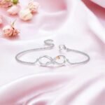 Nilu's Collection Designer Infinity Shape Cubic Zirconia CZ Adjustable Chain Bracelet | Gift for Women & Girls