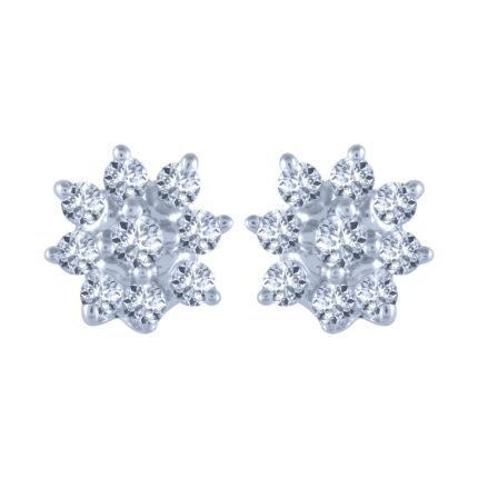 P.C. Chandra Jewellers Gold and Diamond Stud Earrings for Women