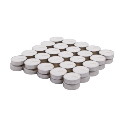 Amazon Brand - Solimo Wax Tealight Candles(Set Of 50,Unscented),19.2 x 19.2 Cm,19.2 Cm