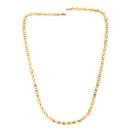 ZENEME Chain 26 Inch Fine Gold Plated Finish Handmade Work Multi-Pearl Jewellery For Women Girls Men