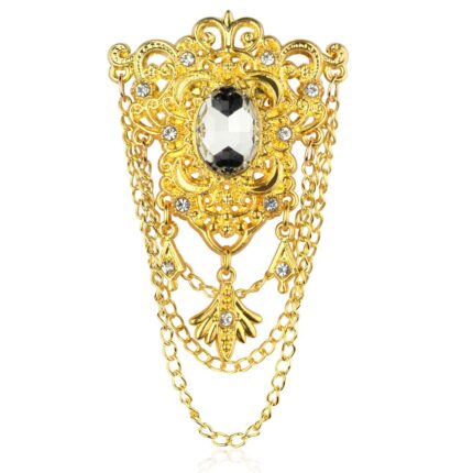 Panjatan Shahi Designer Chain Pin Brooch-Mens Brooch