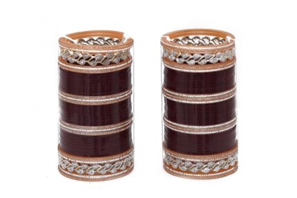 Zoonic Women's Designer Bridal Dulhan Punjabi Chuda Bangle Set for Ladies