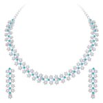 Atasi International White Stones/AD Diamond Necklace with Earrings - Jewellery Set for Women, Girls Best Suits for Party, Wedding and Festive Occasions