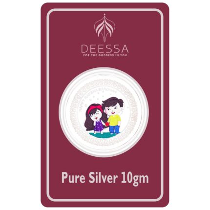 Brother Sister 10gm Pure Silver Coin 99.9% Purity for Festive Gifting | Rakhi Rakshabandhan Gift for Sister Bhabhi, Gifts for Women & Girls