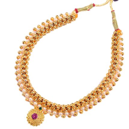 Swaroop Designer Maharashtrian Kolhapuri Traditional Neclace Marathi Temple Thushi