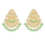 Gehena By Estele Gold Plated Trellis Designer Chandbali Earrings for Girl's and Women