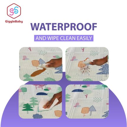 GiggleBaby Molly Soft and Safe Baby Play Mat 200cm x 150cm THICKEST ON Amazon 10mm Reversible, WipeClean, Waterproof and BPA Free Ideal Activity Mat for Tummy Time