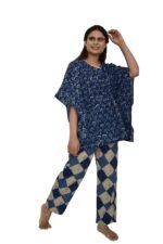 IKK KUDI BY SEERAT Comfortable 100% Cotton Kaftan Pajama / Pant Unique Jaipuri Floral Print Night Suit for Women / Girls