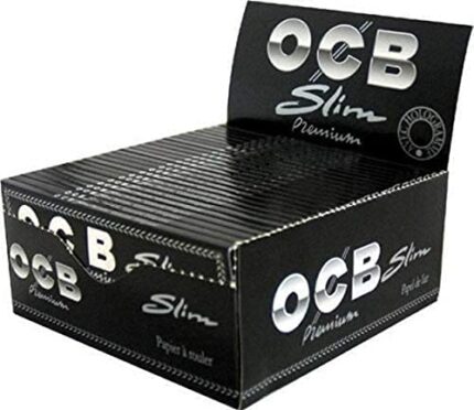 OCB France Auth Seller RATTAN EXPO - OCB PREMIUM SLIM King size Rolling Papers Cigarette Papers Smoking Papers - Pack of 25 Booklets / 32 Papers each pack (Pack of 25)