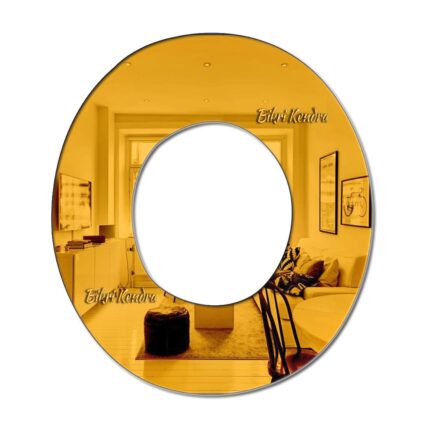 Chote Mote Seller - Letter (O) Alphabet Big Size Mirror Alphabets for Art and Craft | Mirror Stickers for Wall, Wall Decoration, DIY Craft, | Mirror Wall Stickers (Golden_O)