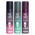 Pee Safe Toilet Seat Sanitizer Spray 75 ml (Mint, Lavender, Floral, Pack of 3) | Reduces The Risk Of UTI & Other Infections | Protects From 99.9% Germs In 10 Seconds & Travel Friendly | Anti Odour