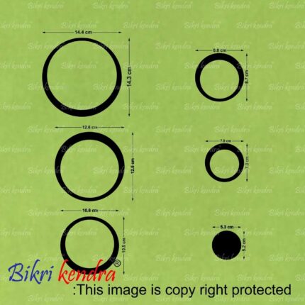 Chote Mote Seller - Sun with 2 Set Ring Decorative Mirror Stickers for Wall, Wall Mirror Stickers, 3D Acrylic Stickers for Hall Room, Kitchen Living Room Kids Room (goldsunwithring)